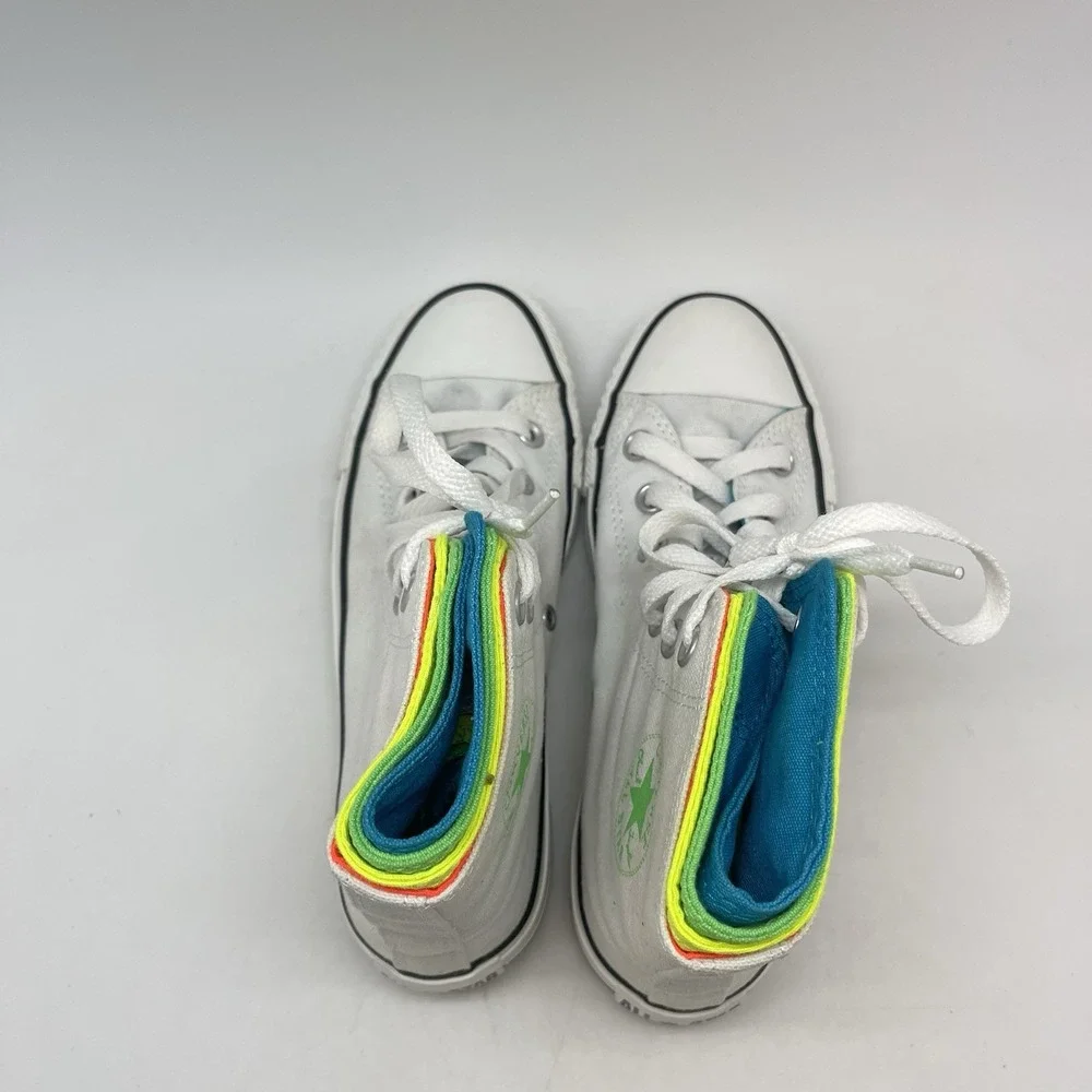 Converse Chuck Taylor Sneakers Womens 6 Quad Fold‎ Hi White Causal Shoes 137560C